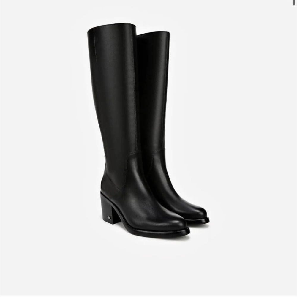 Sam Edelman Soyer Black Heeled Boots 9.5 Size